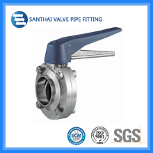 Ss304 Material Pulling Handle Clamped Sanitary Butterfly Valves
